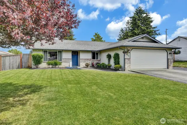 Large front yard