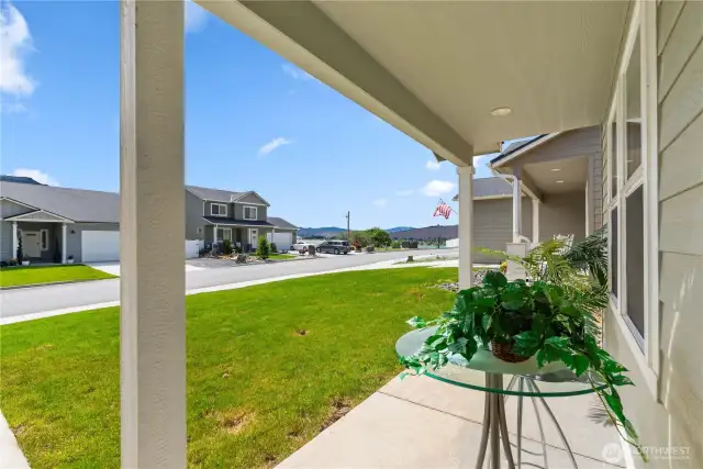 Front covered patio area