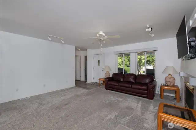 Family room looking towards front door