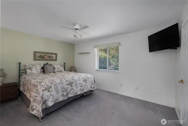 Primary suite fits a King bed plus more! 2 walk in closets.