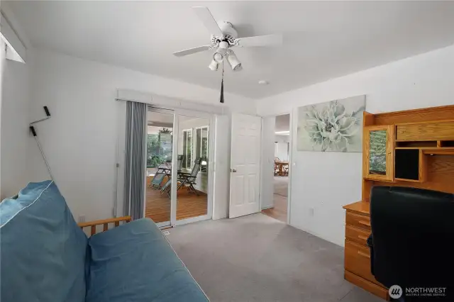 Bedroom 3 with the sliding doors.