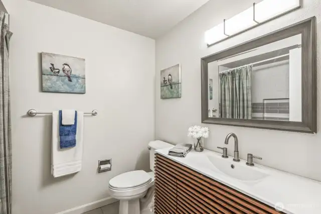 Newly updated main bath
