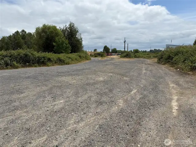 Looking south across the lot.