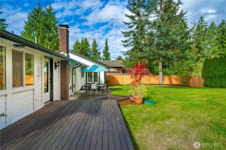 Expansive back decks for entertaining