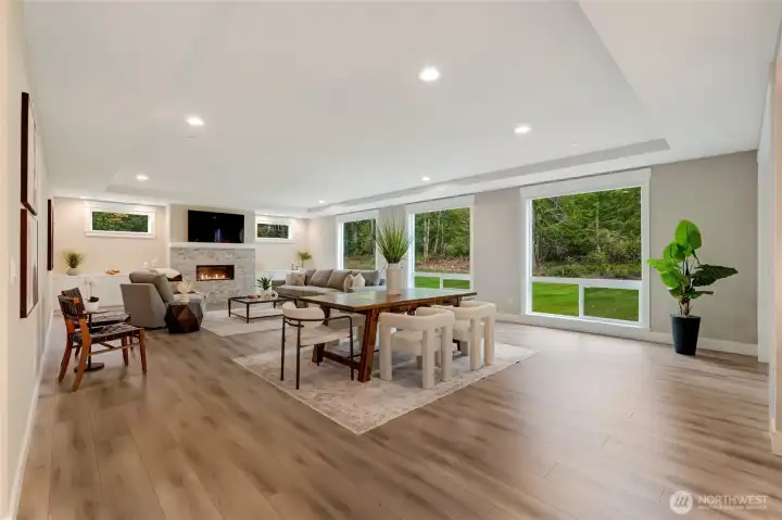 Light-filled living and dining areas create the perfect setting for everyday living and hosting.