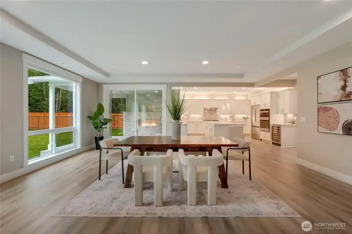 Beautiful dinning room layout designed for connection, comfort, and effortless entertaining.