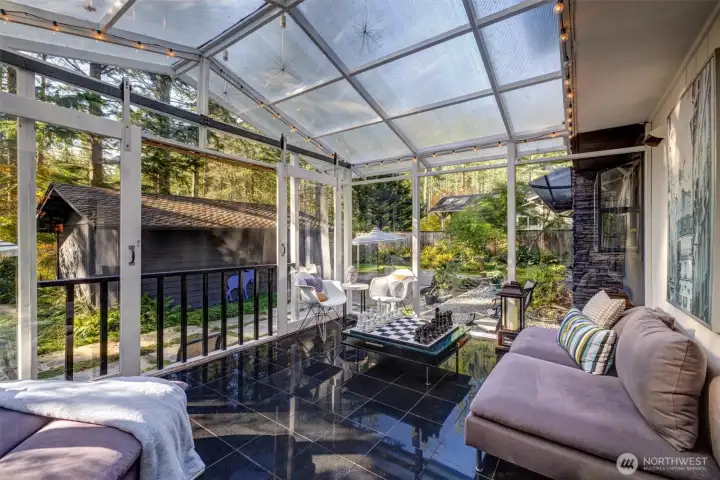 All season sun room.