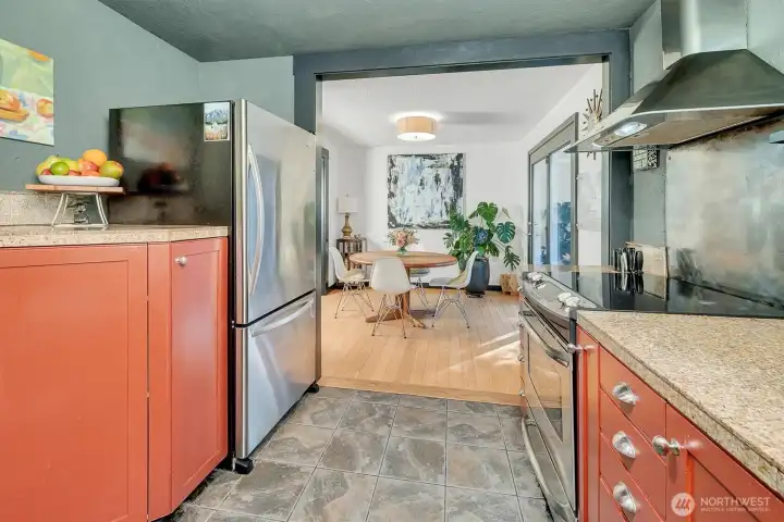 All custom kitchen cabinetry.