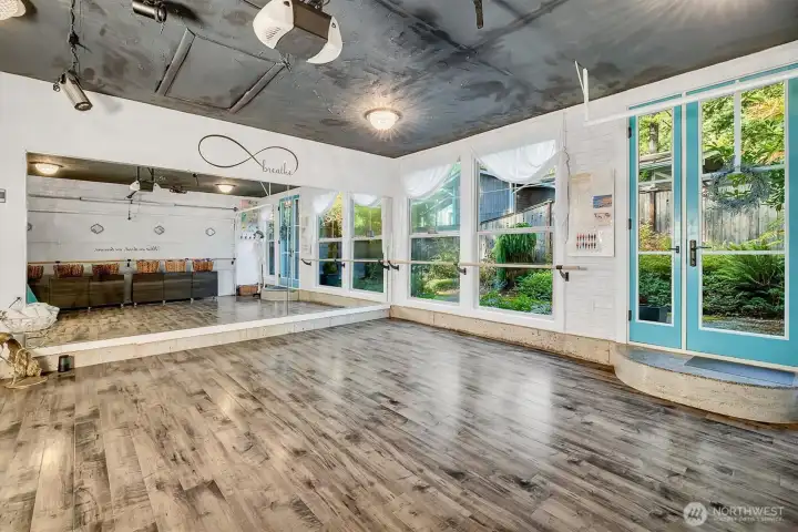 Converted yoga/dance studio!