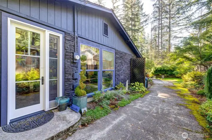 Side door to yoga studio.