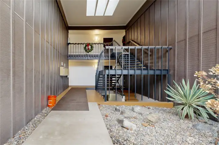 Staircase to 2nd floor unit B-6