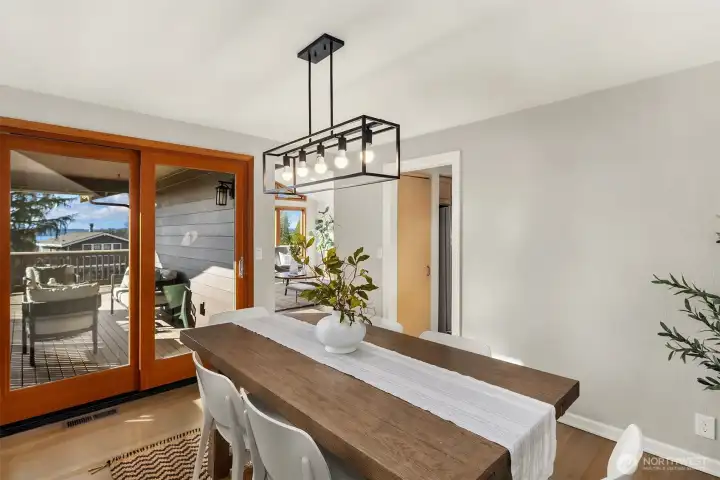 Dining Room w/access to side covered deck