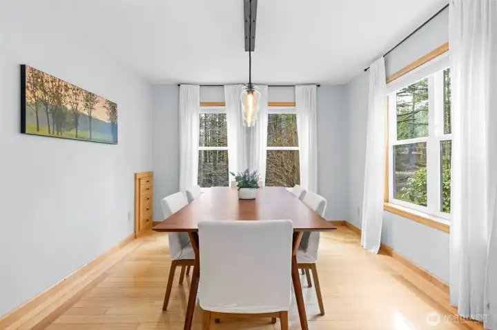 Formal dining is to your right as you enter