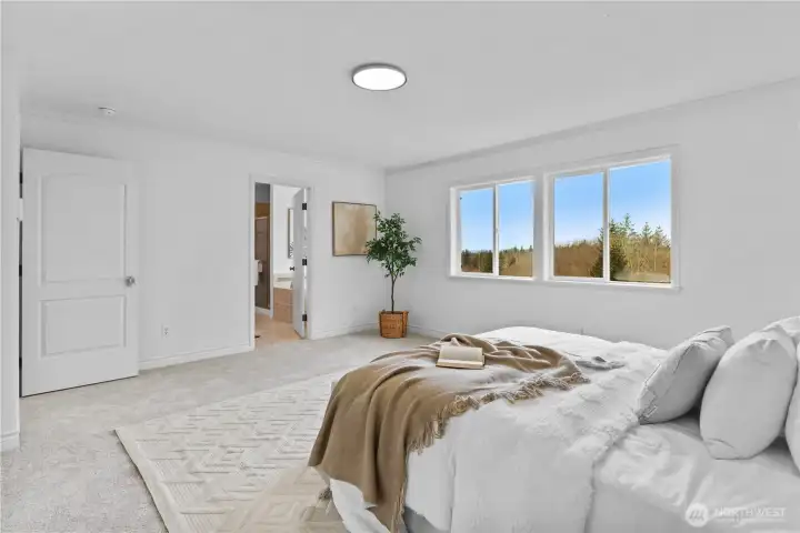 Primary features ensuite and walk in closet