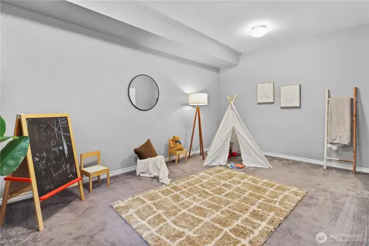 Bonus room use as play area or gym!