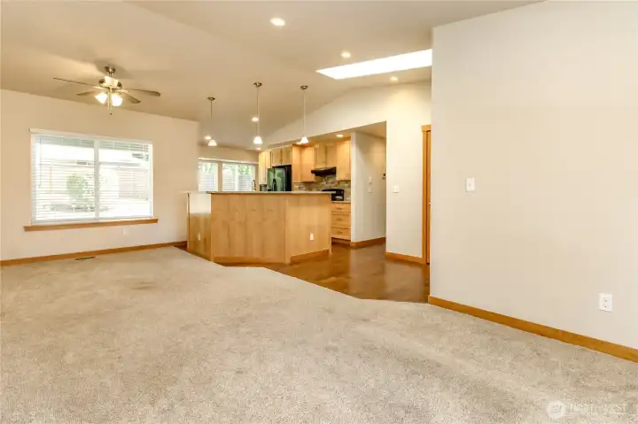 View of kitchen from Living Room