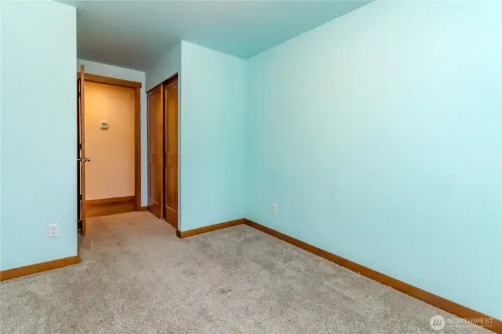 Bedroom #1, wood doors