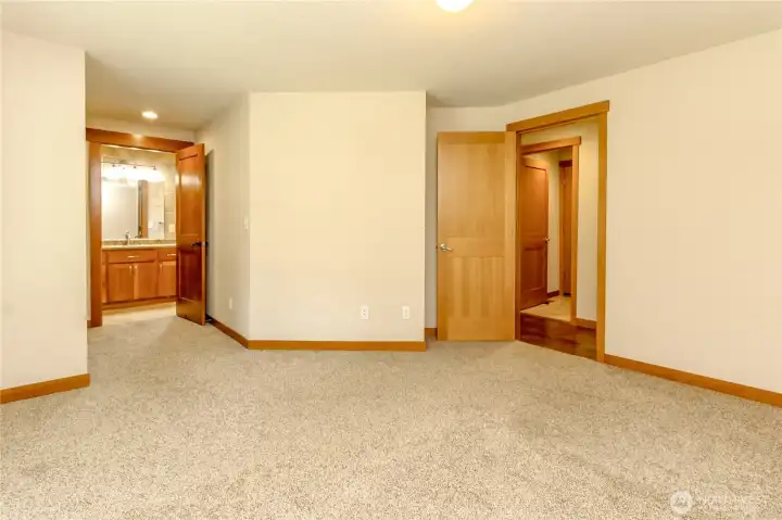 Primary bedroom with private 3/4 bath