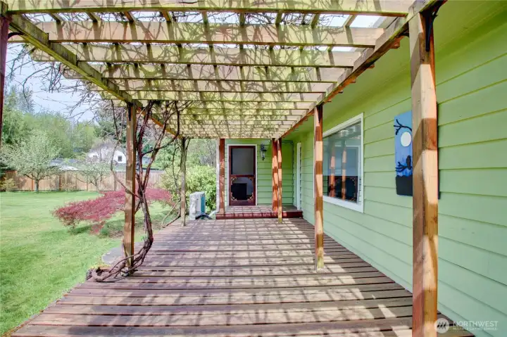 Front Door w/ grape arbor