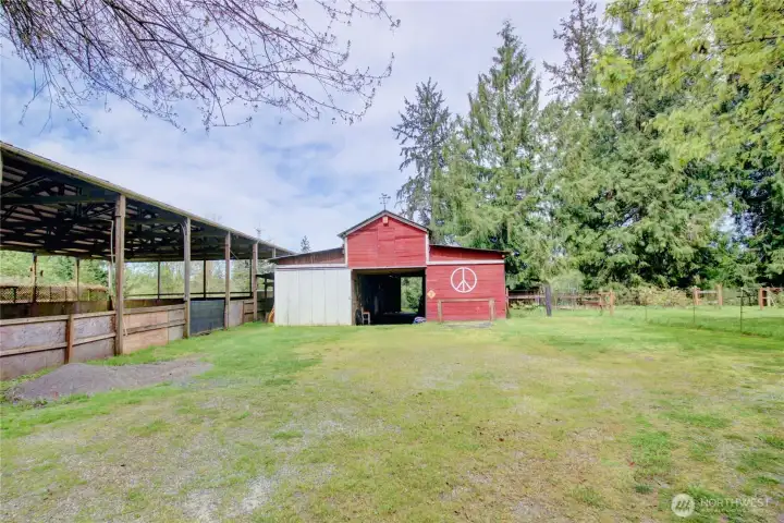Barn next to arena