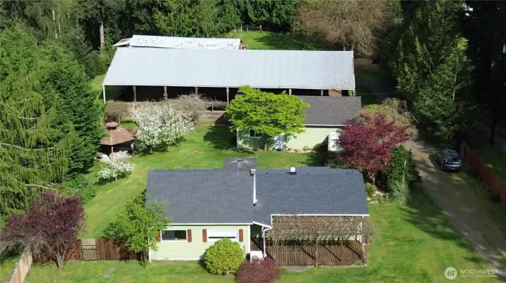 Ariel view of structures
