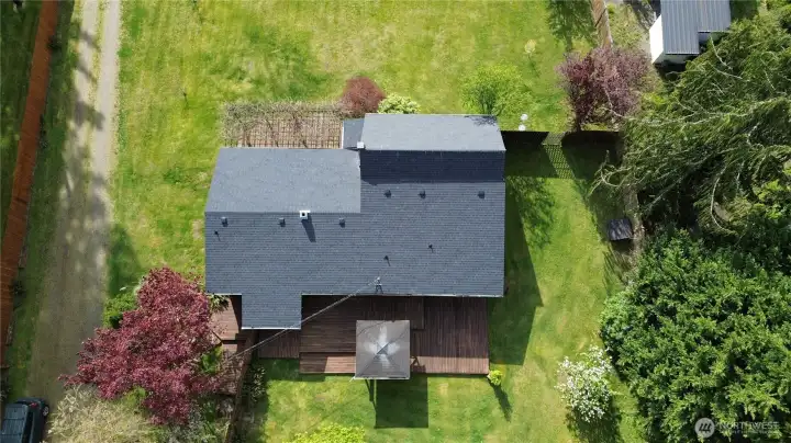 Ariel view of house