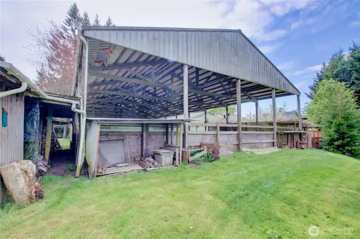 back side of covered arena