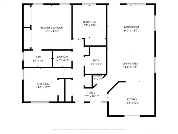 The floor plan offers an easy, open flow—start imagining your own furniture and how each space can be customized to fit your lifestyle. The floor plan offers an easy, open flow—start imagining your own furniture and how each space can be customized to fit your lifestyle.