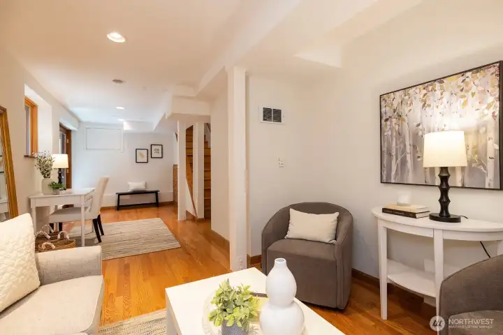 Head downstairs for even more flex space in the finished walk-out basement.