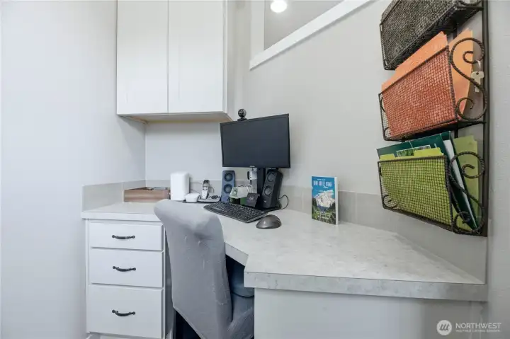 Office nook off the kitchen