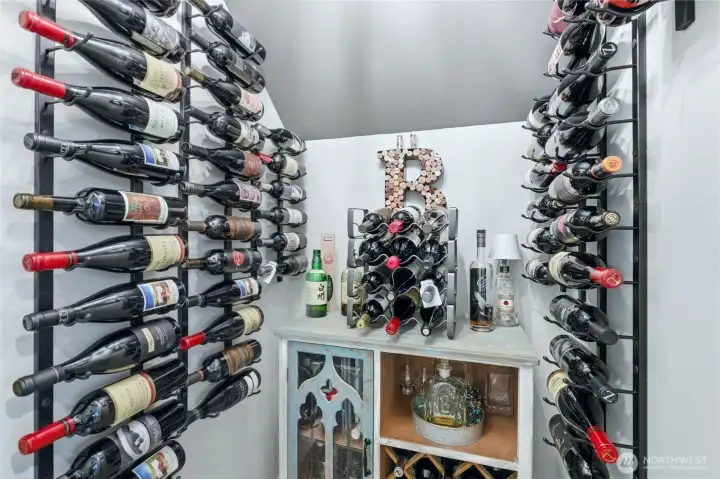 Custom wine closet. Make sure to find this on the virtual tour!