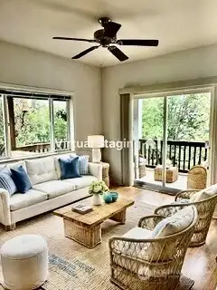 Living area staged using AI
