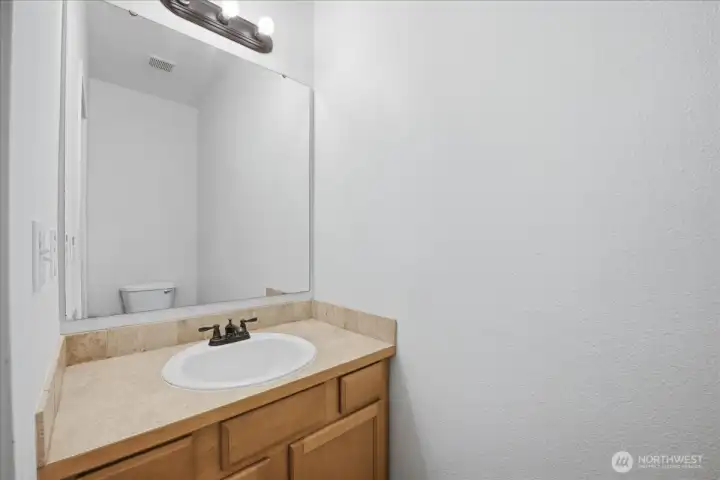 Powder Room on the Main Floor. Powder Room on the Main Floor.