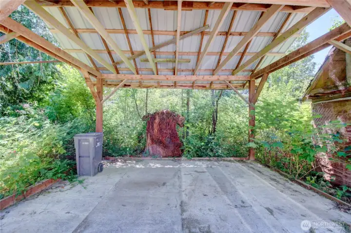 Carport room for 2 cars