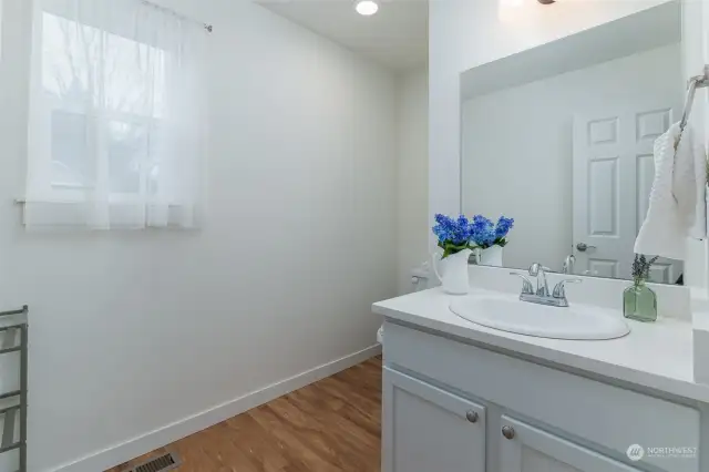 Main level half bath.