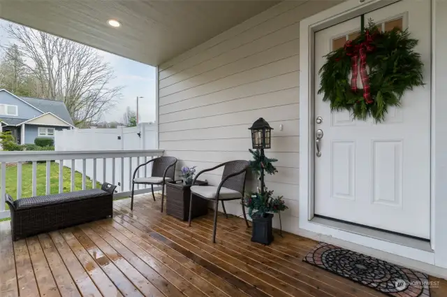 Covered porch.