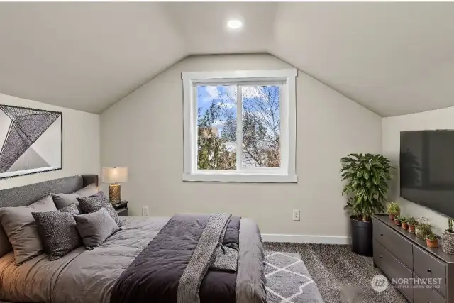 Virtually staged- Upstairs bedroom