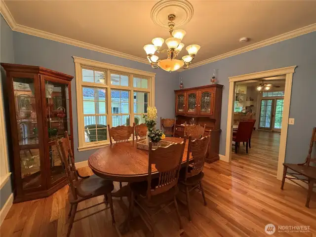 Spacious formal dining area with tons of natural lighting!