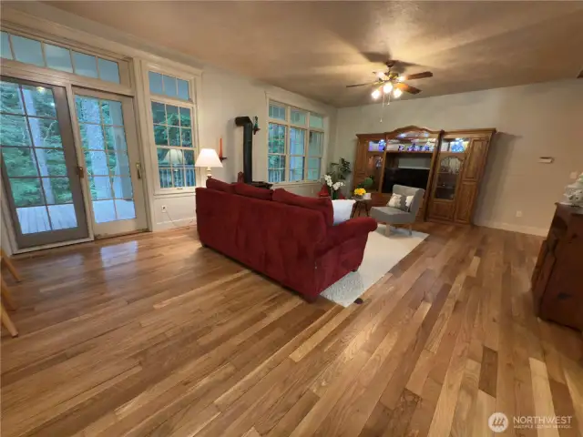 Lots of natural lighting and slider leads to another large area of the covered deck!
