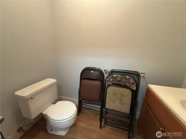 1/2 bath in garage/shop.