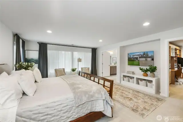 Another view of he luxurious primary suite.