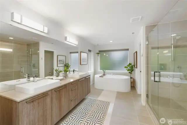 This primary bathroom is like going to the Spa!