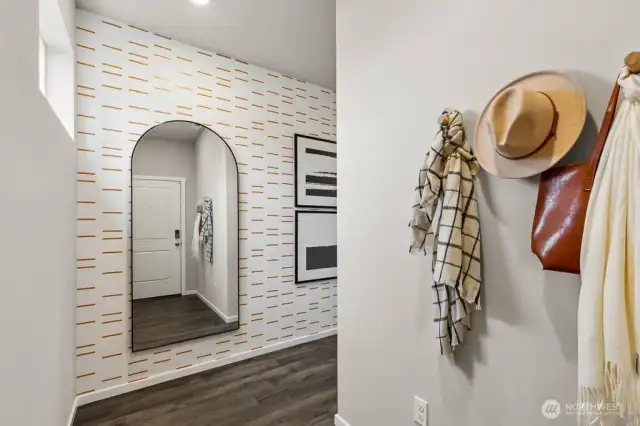 Welcome all into your spacious foyer! Colors and options will vary. Photos from Model Home on 31.