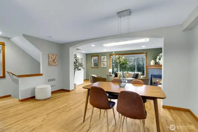 The living room and dining room are generous in size and larger than found in many homes.