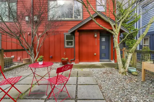 South facing yard completely fenced.