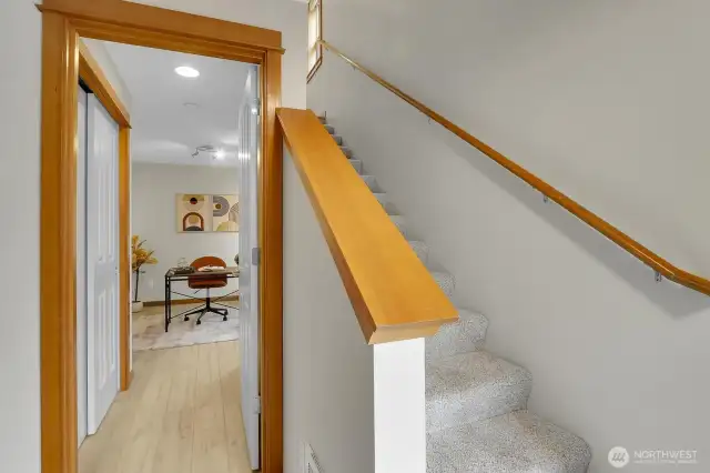 Entry floor bedroom. A full bathroom is to the left in the photo.