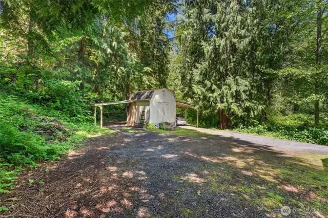 Detached shed and carport