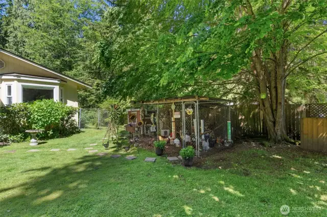Imagine raising your own chickens here!