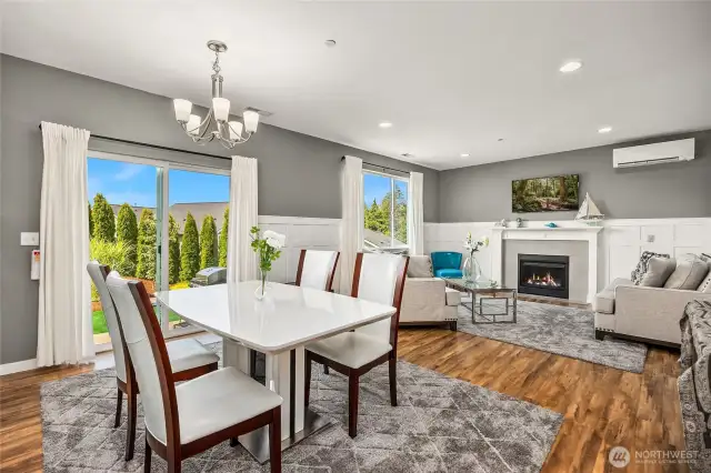 Dining room adjoins the open Great room