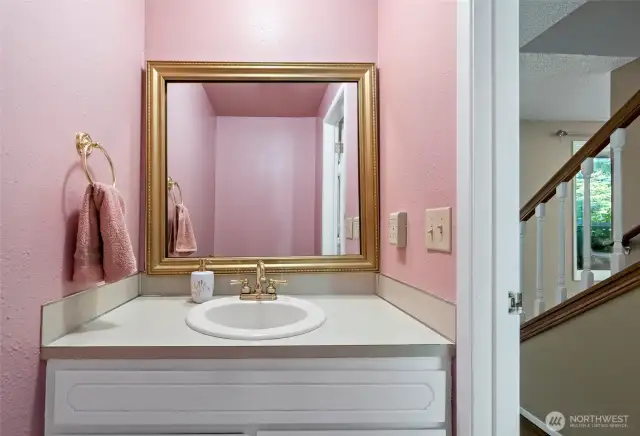 Downstairs half-bath.